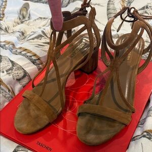 Aquazzura Brown suede Strappy Sandals